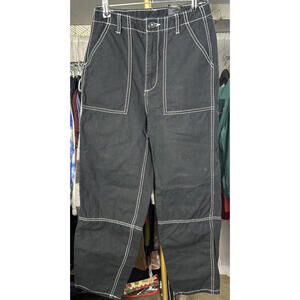 Divided Black White Stitch Straight Size 2 Cargo Pants